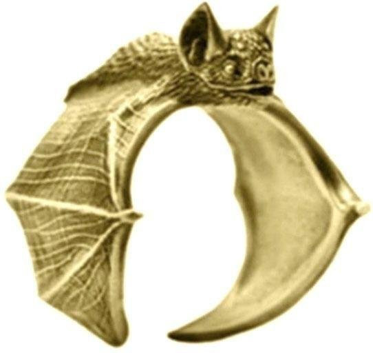 Fledermausring Messing, Silber, Herren - Bild 1