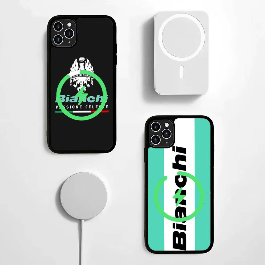 B-Bianchi Logo Handyhülle für iPhone 17 Air 16 15 14 13 12 11 Pro Max Plus stoßfeste MagSafe Schutzhülle aus PC und TPU - Bild 5