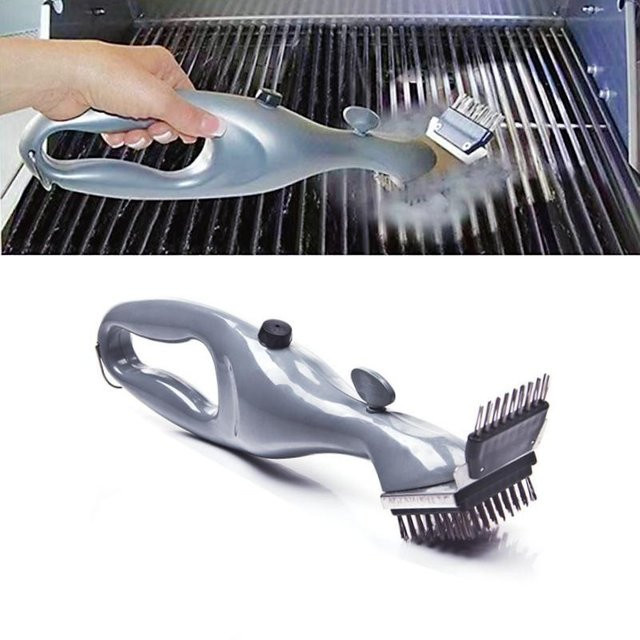 Yiran Furniture BBQ Grill Reinigungsbürste aus Edelstahl und ABS zur Fleckenentfernung - Bild 1