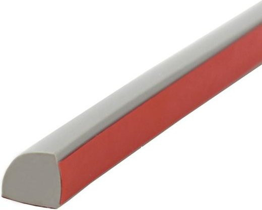 Dengjunhu Flexible Viertelkreisleiste aus PVC, Selbstklebende Eckleiste für Wände und Bodenwanne, Wasserfest, Grau, Länge: 300 cm - Bild 1