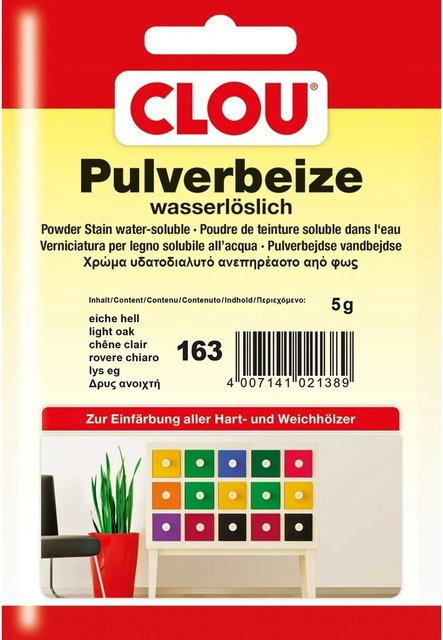 Clou Pulverbeize Eiche Hell wasserbasiert 25 g - Bild 1