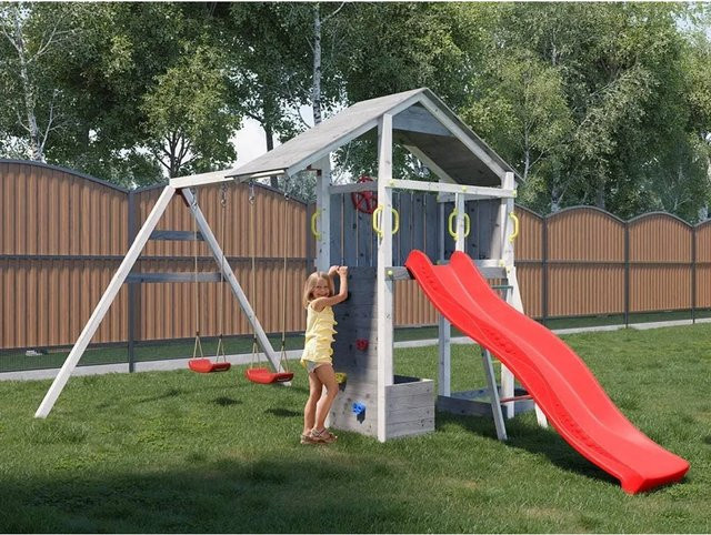 Fungoo Spielturm Smart 4, Grau-weiß - Bild 1
