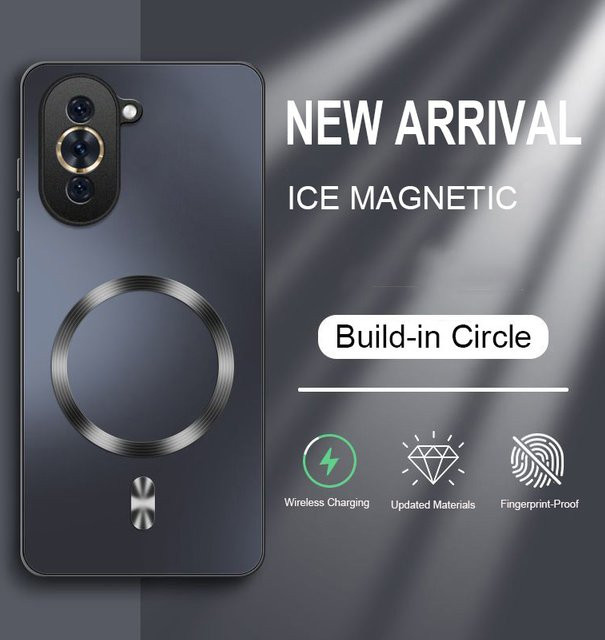 Fudusaidman MagSafe AG Matte Hard Magnetic Case für HUAWEI Nova in Pink oder Schwarz, stoßfeste und schlanke Schutzhülle - Bild 1