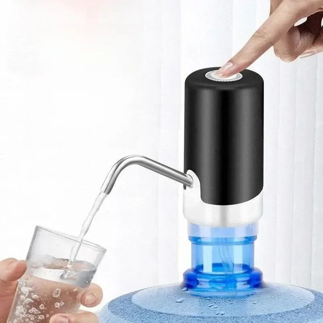 NOCCLILI Automatischer elektrischer Wasserspender für Gallonenflaschen, USB-betriebene Trinkwasserpumpe in Schwarz - Bild 1