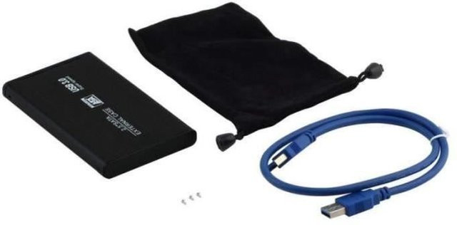 YWEI Externes Festplattengehäuse DP04399 für 2,5 Zoll SATA Festplatten mit USB 3.0 in Schwarz - Bild 1
