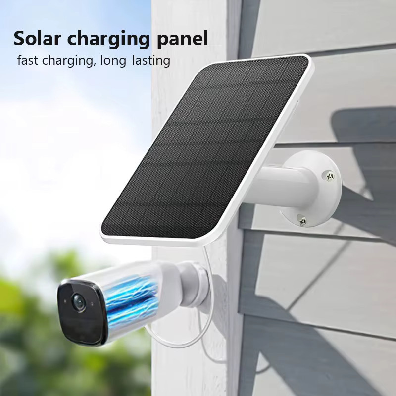 YTYIN 2-in-1 Solarpanel-Set mit Typ-C, 10 W 5 V Solarzellen-Ladegerät in Weiß für Überwachungskameras und kleine Heimbeleuchtungssysteme - Bild 2