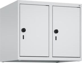 C+P Aufsatzschrank 7035/7035 aus Stahl mit 2 Abteilen und Sicherheits-Drehriegel, Farbe: Grau, B/T/H: 50 x 60 x 50 cm - Bild 1
