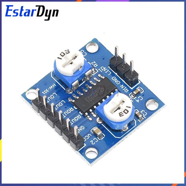 Estardyn PAM8406 Digitale Verstärkerplatine 5 W + 5 W Zweikanal-Stereo-Audiomodul mit Lautstärkeregler in Blau - Bild 1