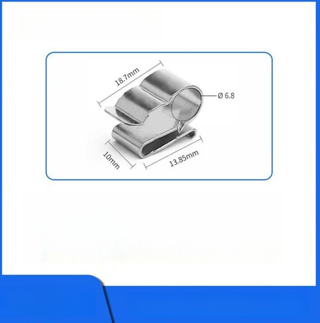 50er Pack Solarmodul-Drahtclips aus Edelstahl in Silber für 2x6mm Photovoltaik-Kabel - Bild 1