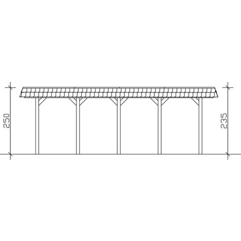 SKANHOLZ Carport Spreewald braun B/T: 585 x 741 cm, Firsthöhe: 250 cm - Bild 2