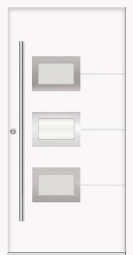 Splendoor Haustür ATHEN Prime aus Aluminium mit Glaseinsatz in Weiß, B: 110 cm, H: 210 cm, T: 7 cm - Bild 1