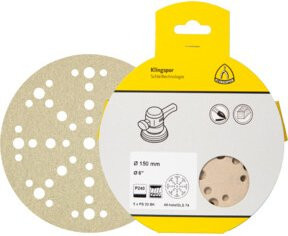 Klingspor PS 33 BK Schleifscheiben kletthaftend, Farbe: beige, Durchmesser: 125 mm, Korn: 320, Lochform: GLS5 - Bild 1
