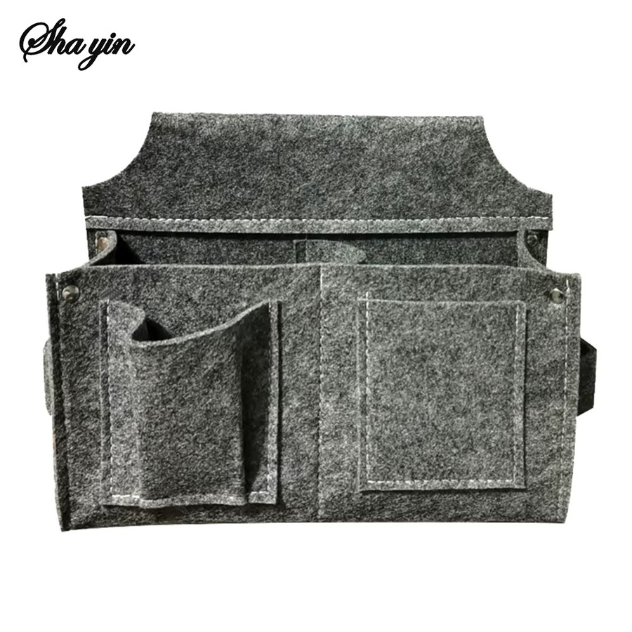 Carpenter Filz-Werkzeugsatz mit Gürtel in Grau, verschleißfeste Tischler-Hüfttasche für die Baustelle, B/T/H: 25,0 x 19,0 x 8,0 cm - Bild 1