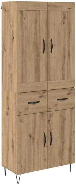 vidaXL Highboard Artisan-Eiche in Braun mit Türen und Schubladen, B/T/H: 69,5 x 34 x 180 cm - Bild 1