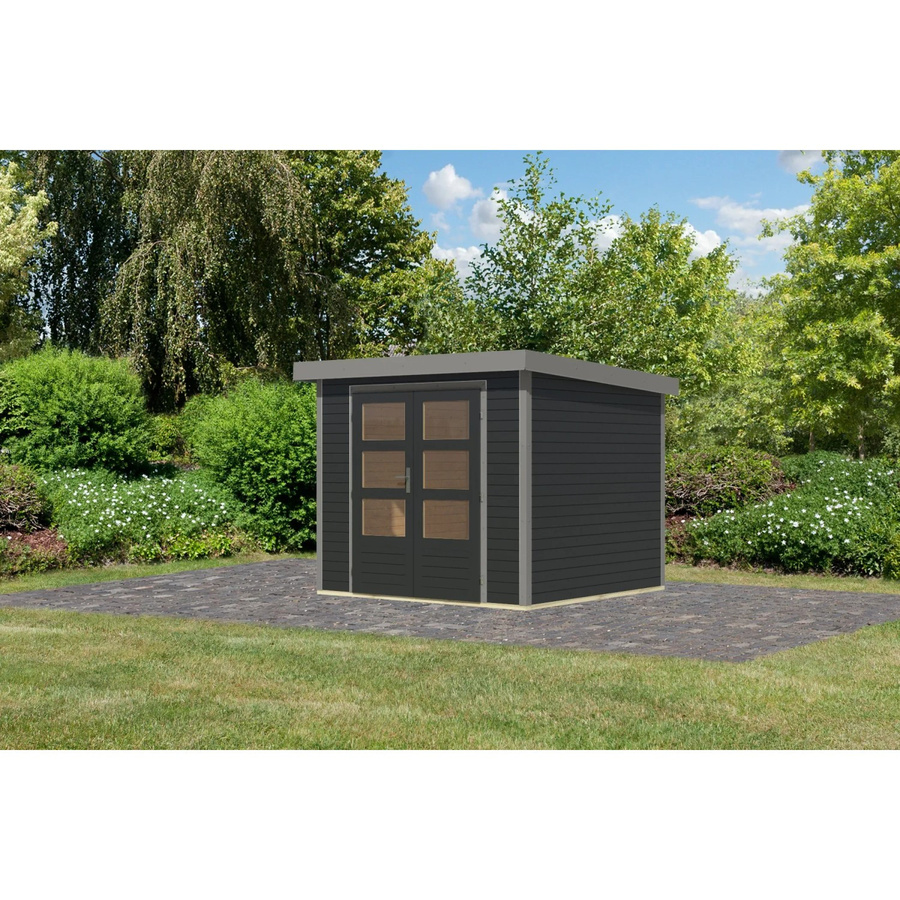 Karibu Gartenhaus Diego 3 C in Anthrazit/Grau mit B: 209 cm, T: 238 cm, H: 213 cm - Bild 2