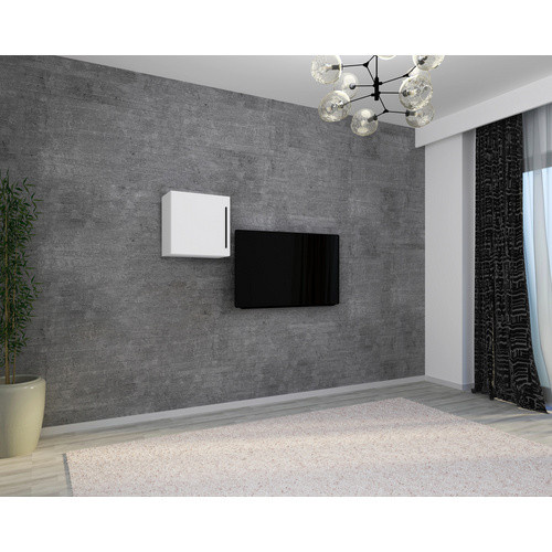 VCM Wandregal Arila aus Holz in Weiss, B/H/T: 50 x 50 x 30 cm - Bild 2