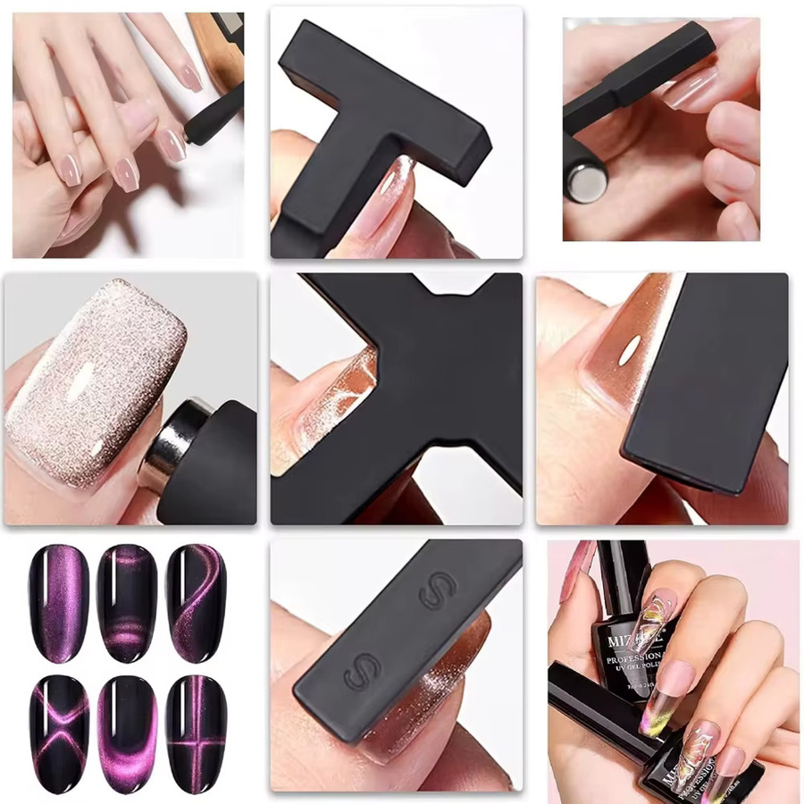 LULAA 6in1 Magnetisches Nail Art Tool für Cat Eye Gel, Black - Bild 3