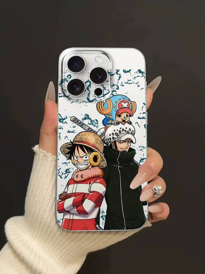 ONE PIECE Anime Handyhülle für iPhone 17 16 15 14 13 12 11 Pro Max Plus Transparent - Bild 7