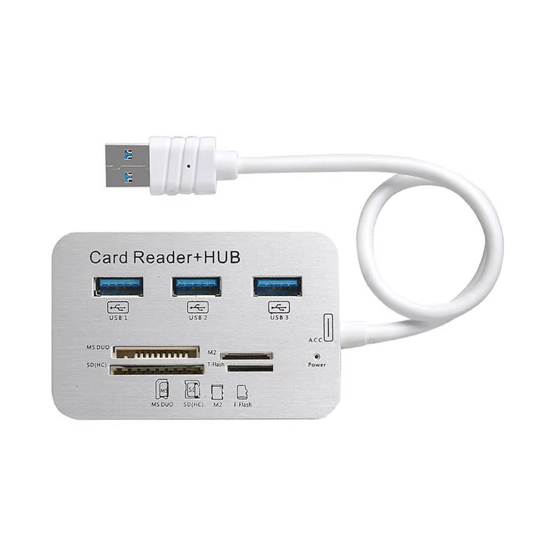 OULLX USB 3.0 Hub und Kartenleser Combo mit Micro SD und TF Slot als Adapter für PC, Tablet und Smartphone - Bild 2