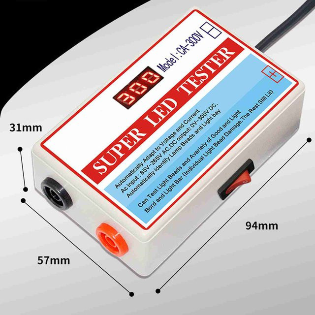 Qiilu CA-300V Tragbarer LED-Lampen-Tester für TV-Hintergrundbeleuchtung, LED-Streifen und Lampenplatinen zur Prüfung von Kapazität, Dioden und Spannung - Bild 1