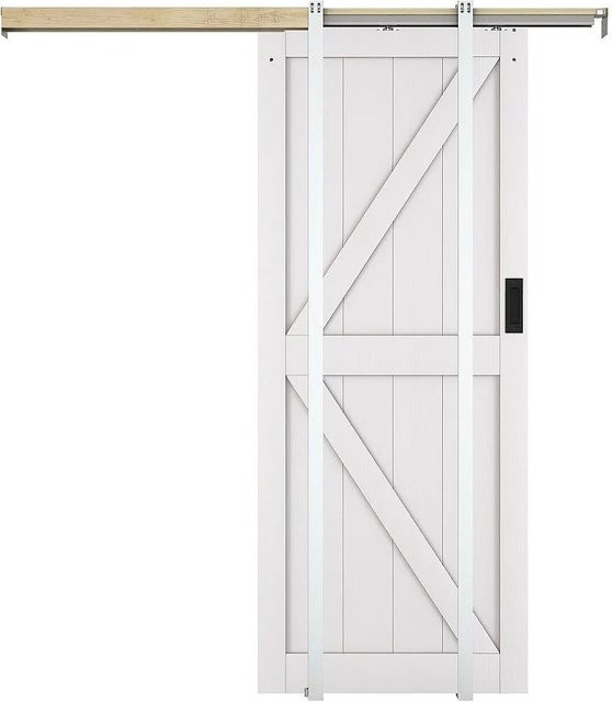 Vente-unique Schiebetür Nefara in Weiß mit einer Breite von 83 cm - Bild 1