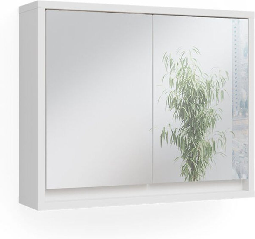 Vicco Badspiegelschrank Mila Weiß mit Glasfront und Ablage B/H: 55 x 45 cm - Bild 2