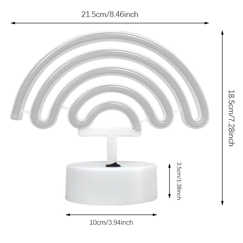 SHENZHITECH Regenbogen Neonlicht LED Dekoration in Multicolor mit USB-Kabel oder Batteriebetrieb, B/H: 18,5 x 21,5 cm - Bild 2