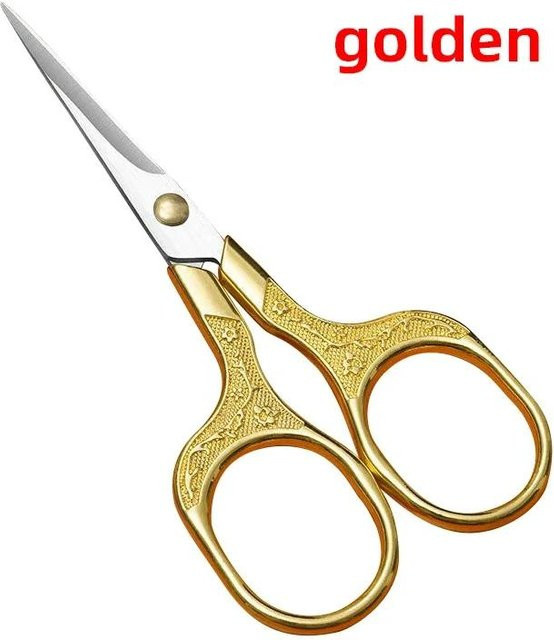 Edelstahl Nähschere in Gold für Handwerk und Stickerei, Länge: 12,7 cm - Bild 1
