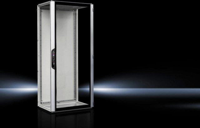 Rittal Freistehendes Gestell 5327.190 in Schwarz und Grau mit gehärtetem Glas und IP55 Schutzart - Bild 1