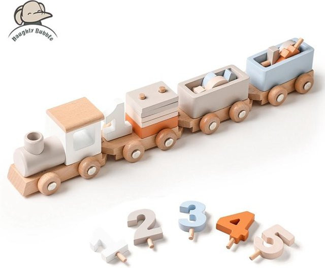 Binchi Holzspielzeugzug, Lernspielzeug, Holz, Bunt / Mehrfarbig - Bild 1
