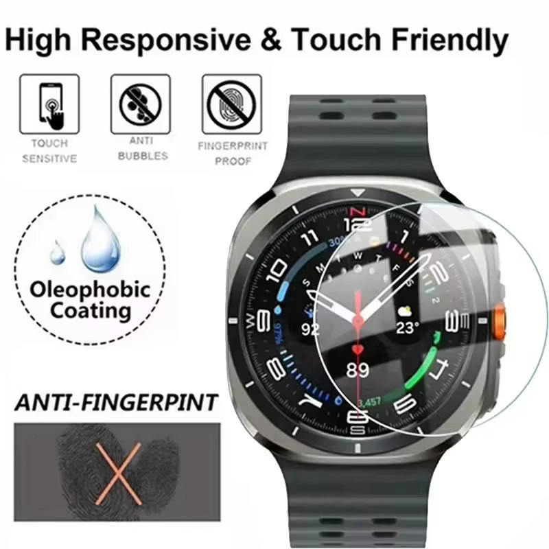 Samsung Schutzfolie Glas, Galaxy Watch 8/7/6/5/4, transparent - Bild 2