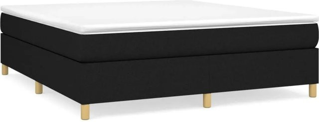 vidaXL Boxspringbett in Schwarz aus Stoff mit B/T/H: 180 x 200 x 35 cm - Bild 1