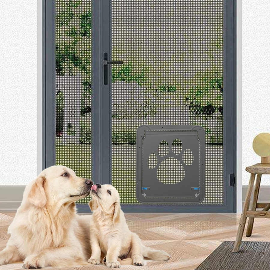 Automatische magnetische Fliegengittertür für Hunde und Katzen von GoolRC, abschließbare Multifunktions-Innentürklappe, Breite: 41 cm, Höhe: 37 cm - Bild 5