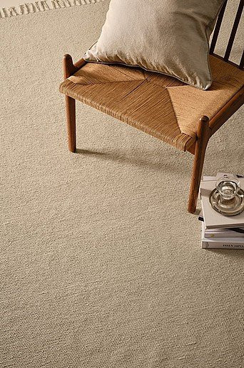 Jotex Baumwollteppich TONE in Beige mit rutschfester Unterseite und minimalistischem Webdesign - Bild 1