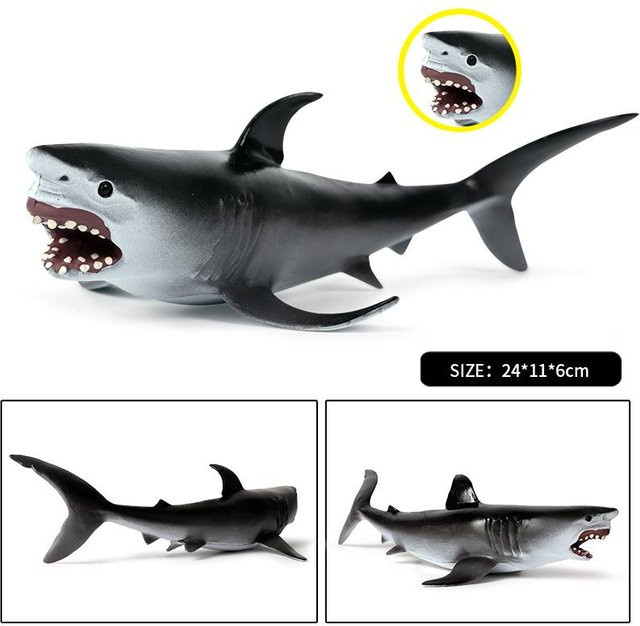 Oenux Meerestiere Megalodon Beluga Großer Hai Orca Pottwal Blauwal, Actionfiguren, ab 3 Jahre - Bild 1