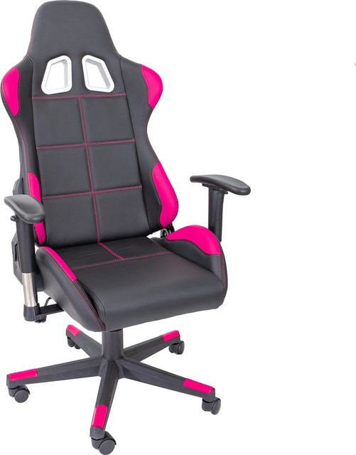 TPFLiving Premium XL-Gaming Stuhl Fire in Pink mit Kunstleder und Racing-Design, belastbar bis 150 kg - Bild 1