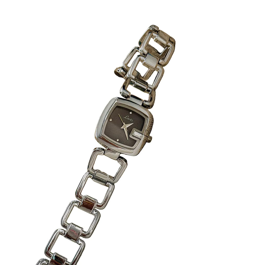 LSVTR Armbanduhr Quarz, Edelstahl, Silber, Kristall, Damen - Bild 2