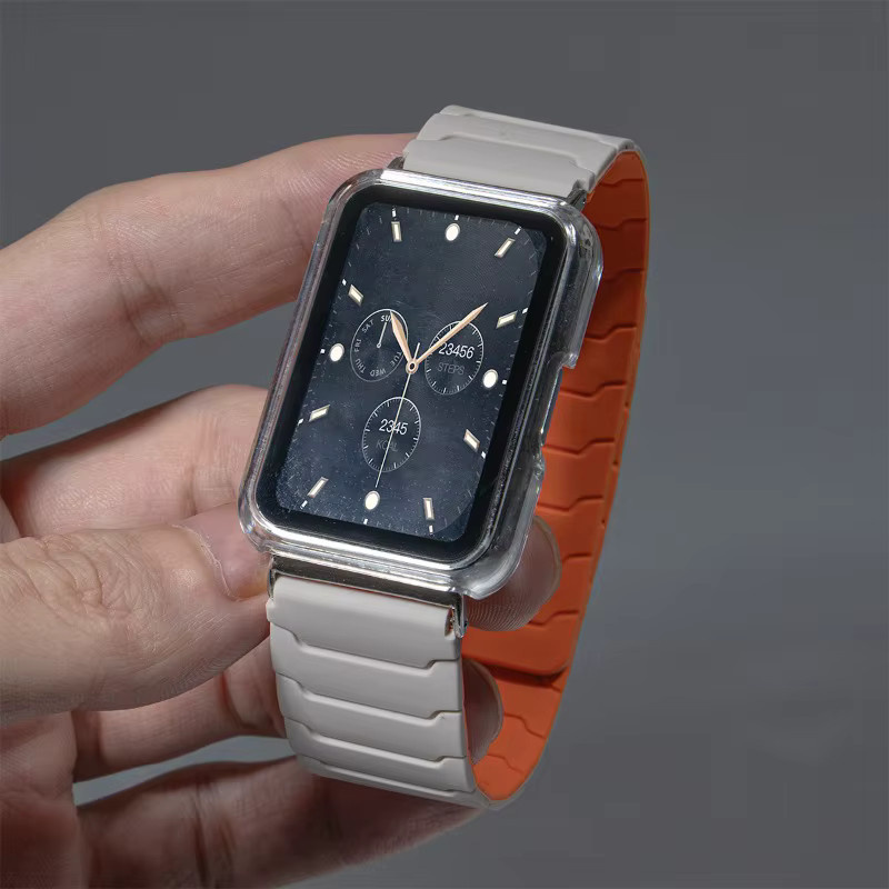 CAOWTAN Hülle und Silikonarmband für Samsung Galaxy Watch Fit 3, Unisex - Bild 3