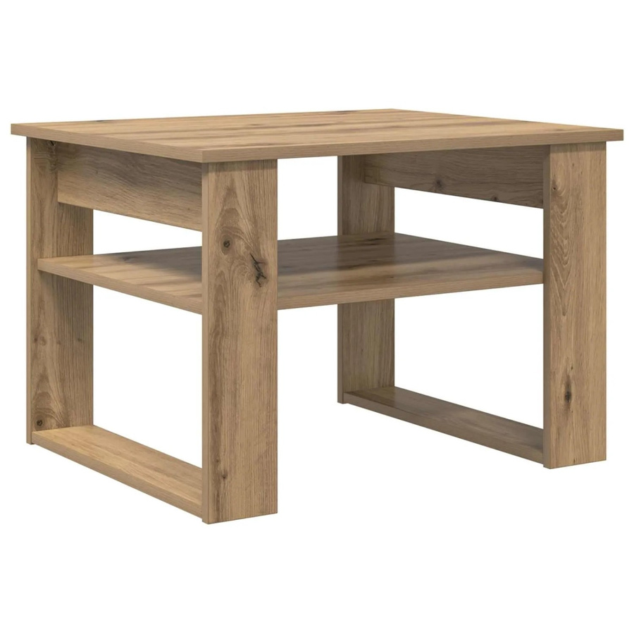 vidaXL Couchtisch Artisan-Eiche in Braun, moderner Couchtisch aus Holzwerkstoff, B/T/H: 64 x 54 x 44 cm - Bild 2