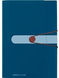 Herlitz Fächermappe easy orga to go green A4 aus Recycling-PP-Folie in Blau/Weiß mit 12 Fächern und Visitenkarten-Tasche - Bild 1