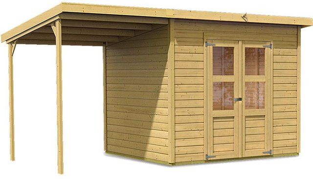 Gartenhaus Holz Merseburg 5 Geräteschuppen mit Anbaudach B/T/H: 242 x 214 x 14 cm - Bild 2