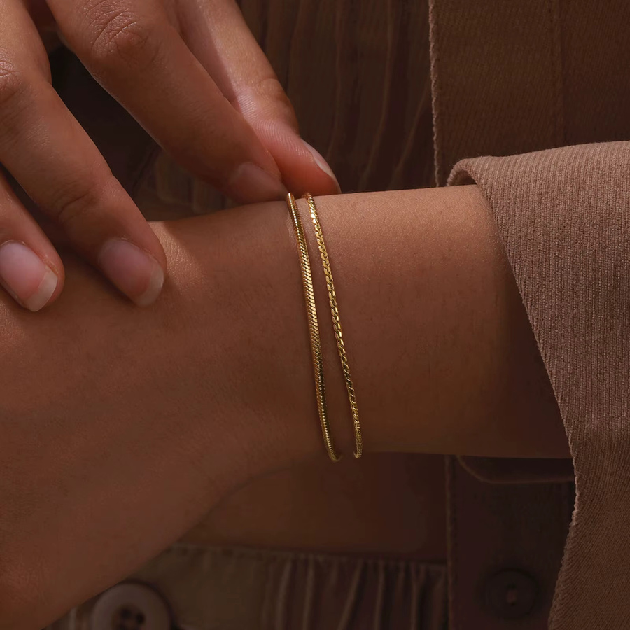 Vnox Armband Edelstahl, Gold, Damen - Bild 1