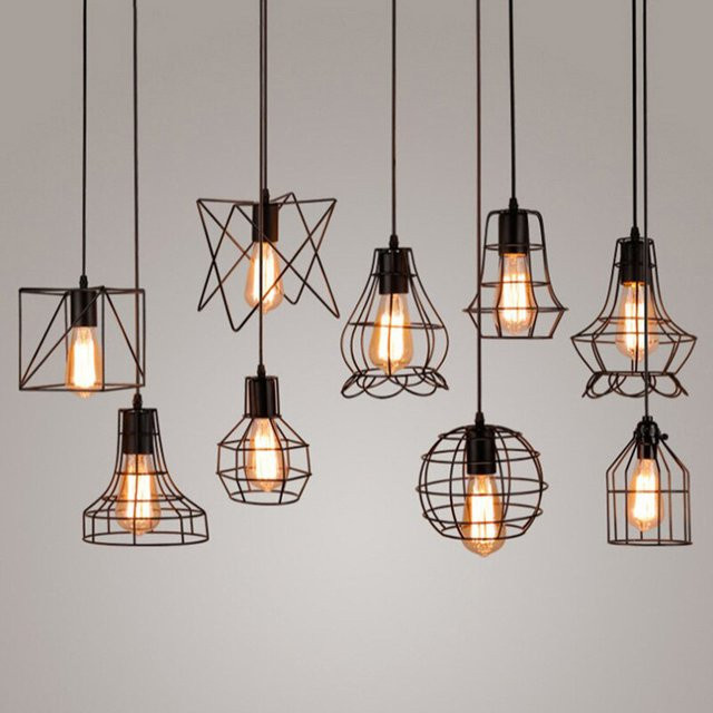Lyfs LED-Pendelleuchte im Retro-Design aus Metall als Vogelkäfig-Hängelampe in Schwarz für Wohnzimmer und Schlafzimmer - Bild 1