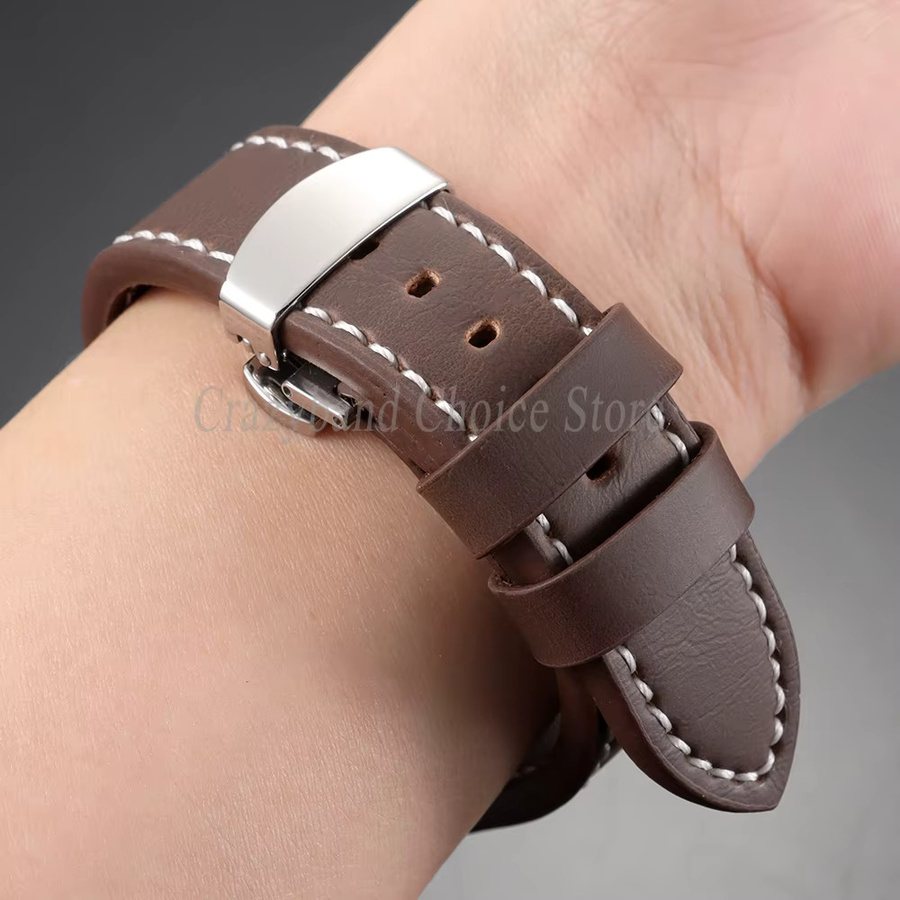crazyband Uhrenarmband Leder, Vintage, Braun, Herren - Bild 3
