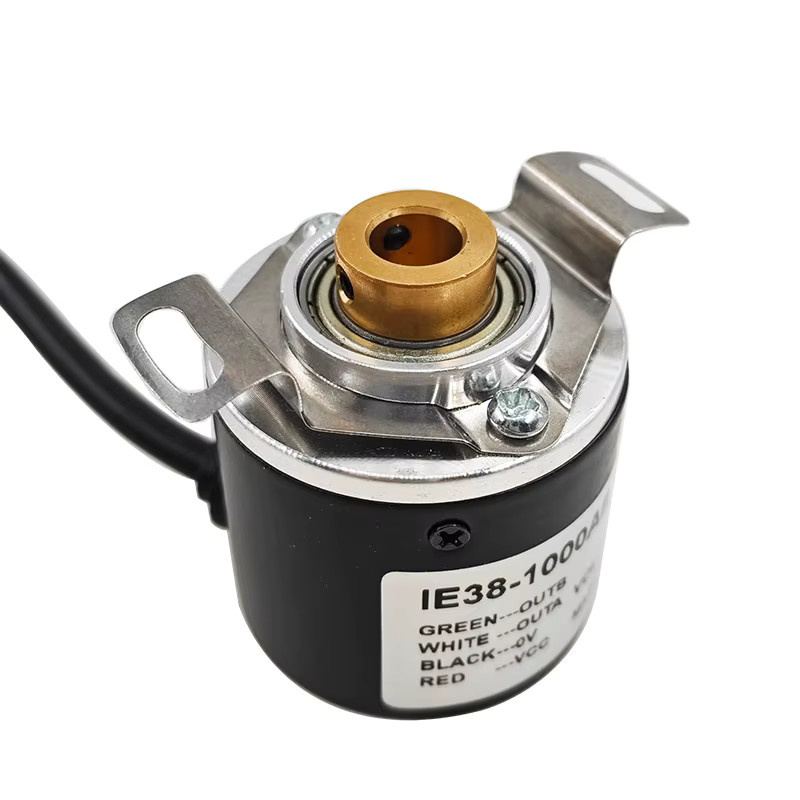 CNMAWAY IE38-1000AB Hohlwellen-Inkremental-Drehgeber 12-24V mit 5/6/8mm Bohrung und 100-1000PPR als industrieller Automatisierungs-Impulssensor - Bild 2