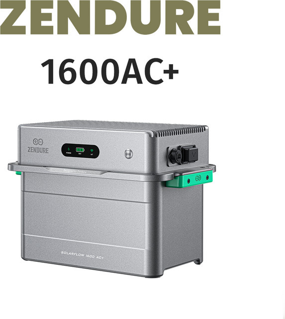 Zendure SolarFlow 1600 AC+ AC-gekoppelter Speicher für Balkonkraftwerke, 1,6 kWh, Grau - Bild 1