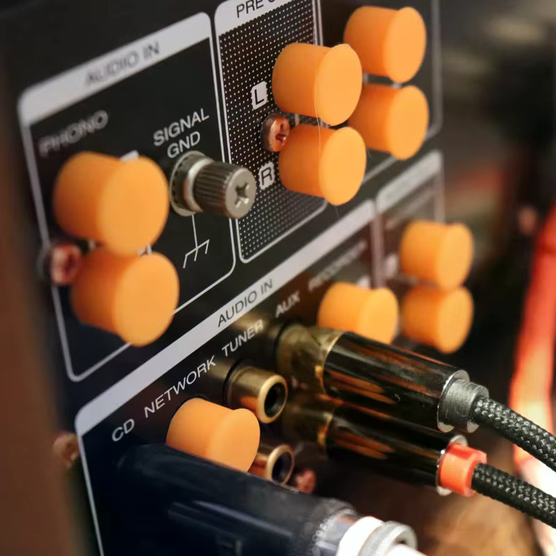 JETTING 12 Stück Staubschutzkappen für 3,5 mm Jack Audio-Anschlüsse in Orange - Bild 5