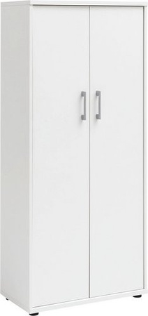 Schildmeyer Aktenschrank Serie 200 in Perlweiß mit silbernen Kunststoffgriffen, B/H/T: 65,1 x 146,9 x 34,5 cm