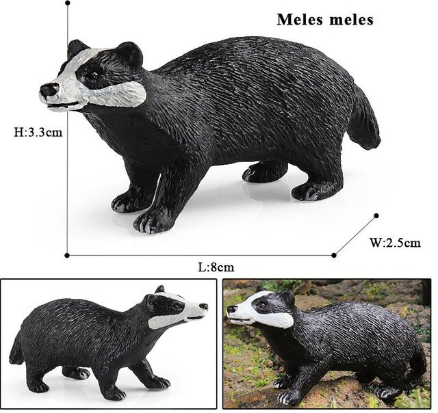 Oenux Waldwildtiere Dachs Tapirus Indicus Biber Ameisenbär, Actionfiguren, ab 3 Jahre - Bild 1