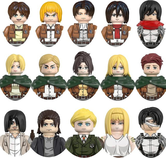 LOLBOLLS Attack on Titan Minifiguren, Anime Actionfiguren, Einzelfigur - Bild 1